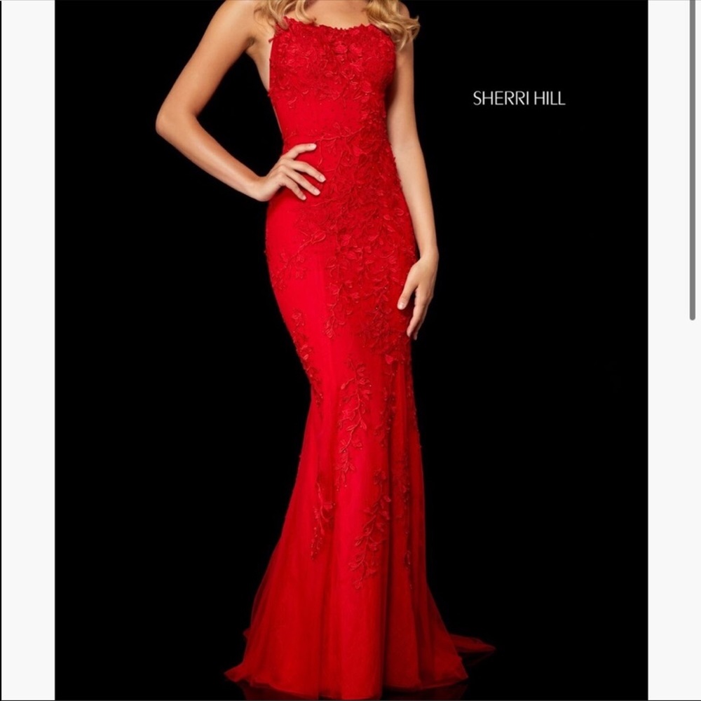 Sherri Hill Open Back Ball Gown